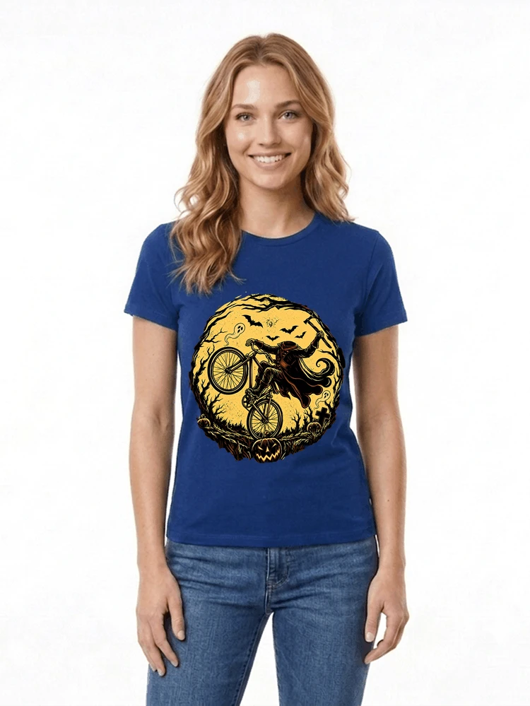 halloween fahrrad t shirt geschenk fr bmx mtb fans damen t shirt royal blue