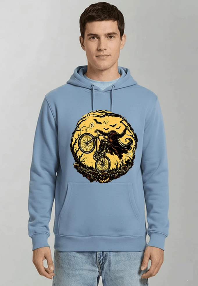 halloween fahrrad t shirt geschenk fr bmx mtb fans kapuzenpullover light blue