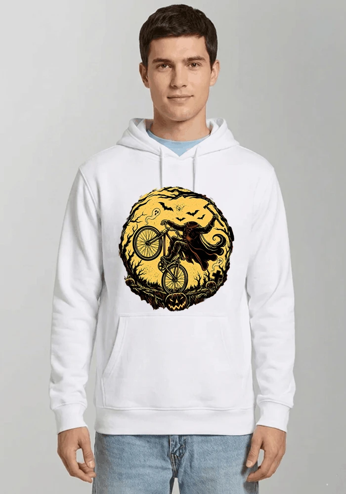 halloween fahrrad t shirt geschenk fr bmx mtb fans kapuzenpullover white