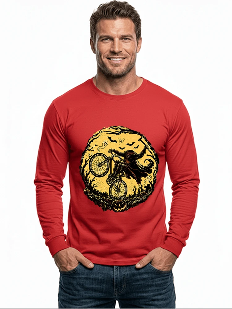 halloween fahrrad t shirt geschenk fr bmx mtb fans langarmshirt red