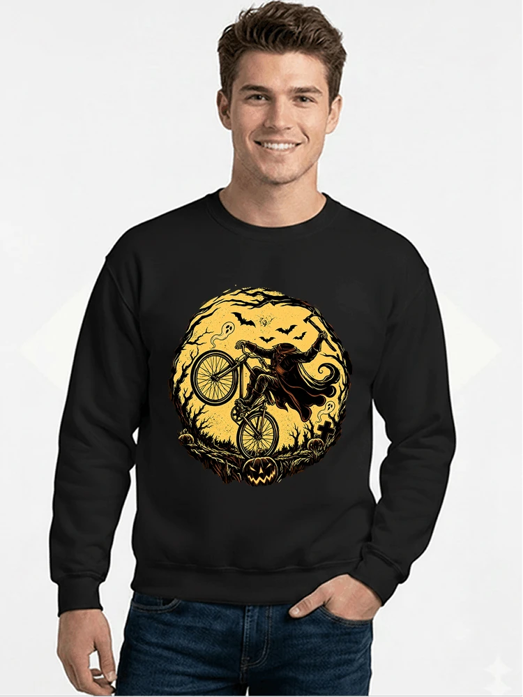halloween fahrrad t shirt geschenk fr bmx mtb fans sweatshirt mit rundhalsausschnitt black