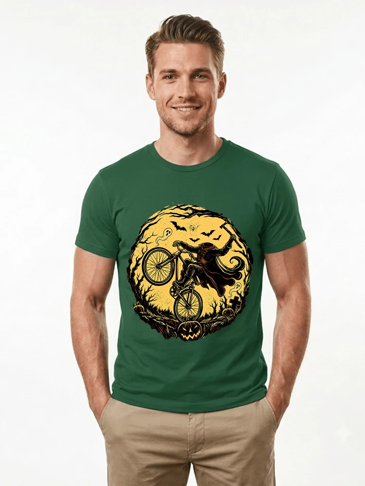 halloween fahrrad t shirt geschenk fr bmx mtb fans t shirt forest green