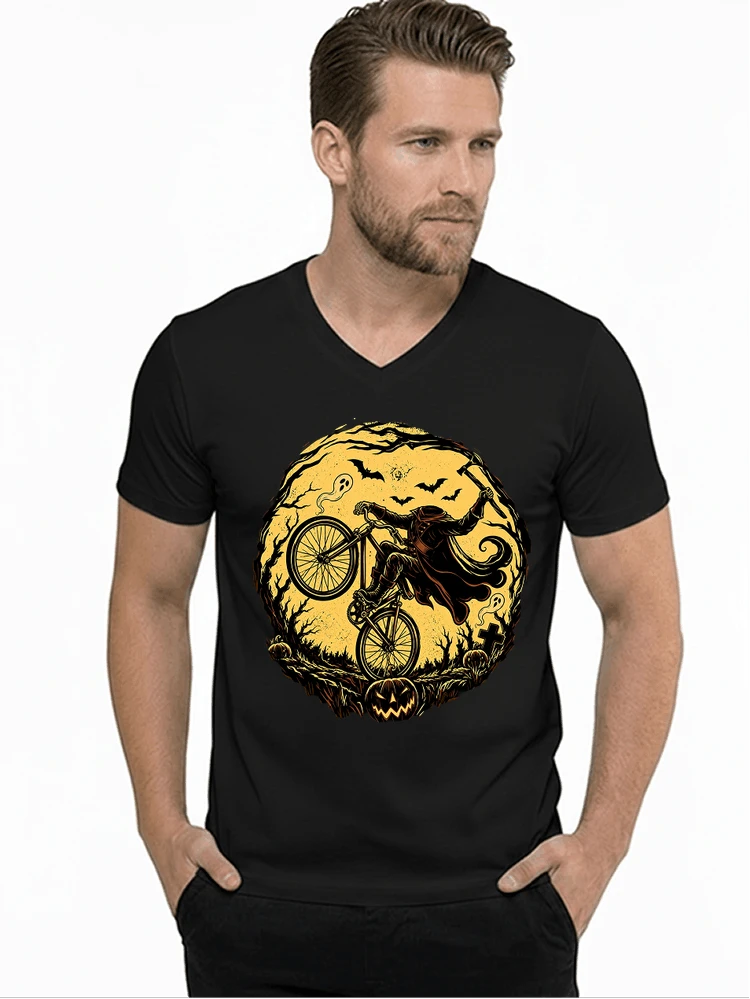 halloween fahrrad t shirt geschenk fr bmx mtb fans t shirt mit v ausschnitt black