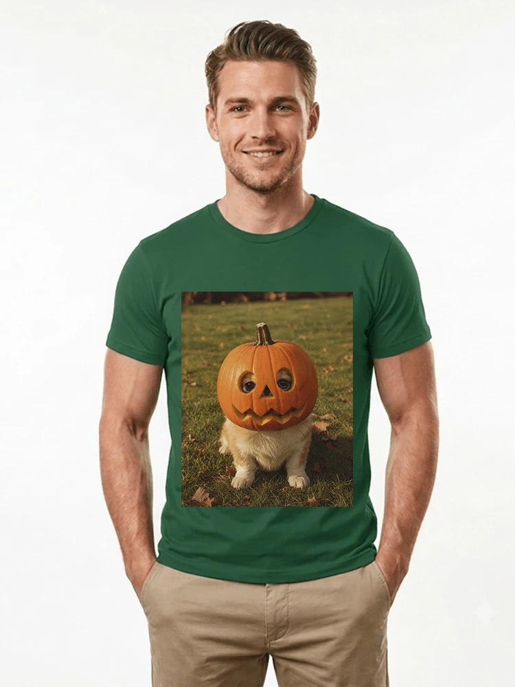 Halloween Shirt Süßer Corgi im Kürbis T-Shirt  Lustiges Kürbiskopf Geschenk für Hundeliebhaber