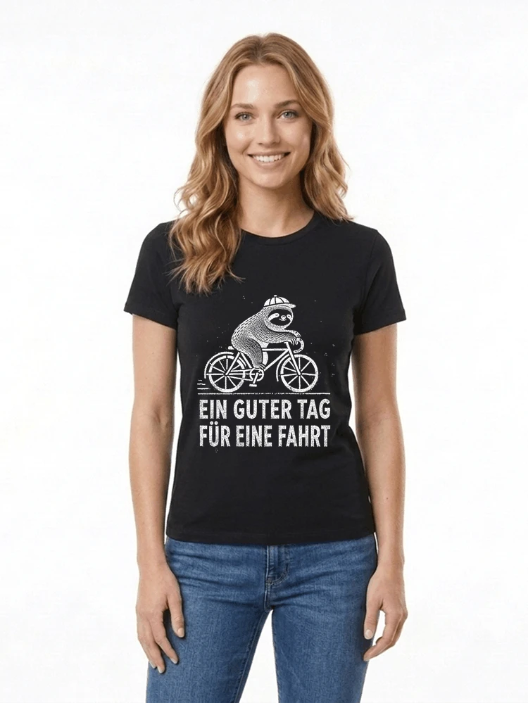 herren damen t shirt fahrrad mit faultier geschenk fr radfahrer damen t shirt black