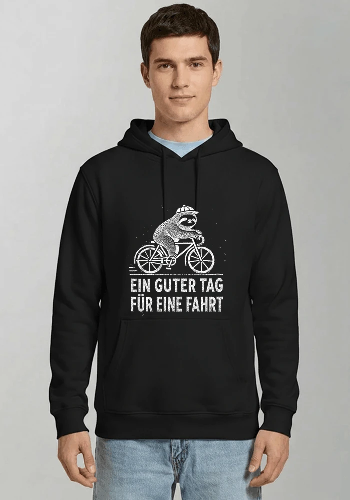 herren damen t shirt fahrrad mit faultier geschenk fr radfahrer kapuzenpullover black