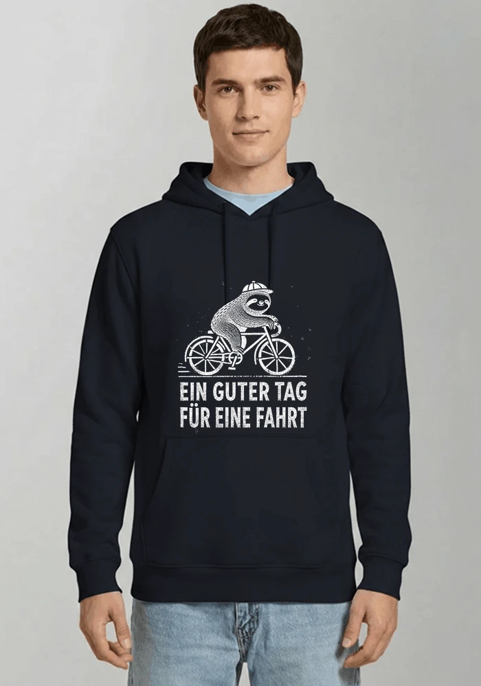 herren damen t shirt fahrrad mit faultier geschenk fr radfahrer kapuzenpullover navy