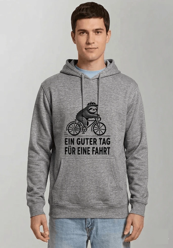 herren damen t shirt fahrrad mit faultier geschenk fr radfahrer kapuzenpullover sport grey