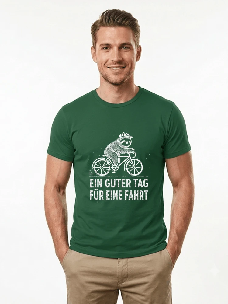 herren damen t shirt fahrrad mit faultier geschenk fr radfahrer t shirt forest green