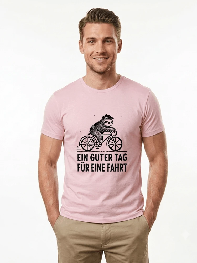 herren damen t shirt fahrrad mit faultier geschenk fr radfahrer t shirt light pink
