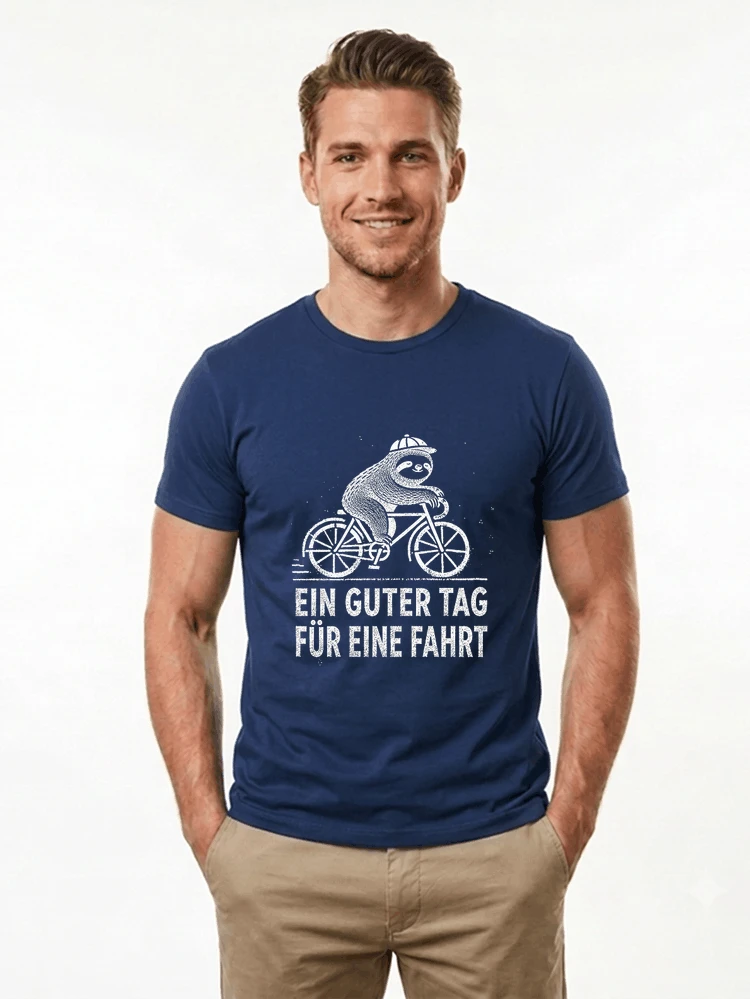 herren damen t shirt fahrrad mit faultier geschenk fr radfahrer t shirt navy