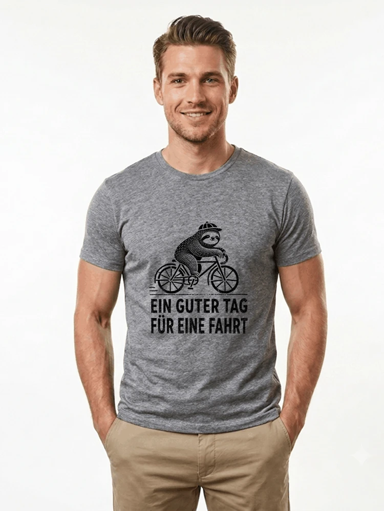 herren damen t shirt fahrrad mit faultier geschenk fr radfahrer t shirt sport grey