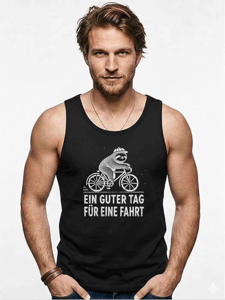 herren damen t shirt fahrrad mit faultier geschenk fr radfahrer tanktop black
