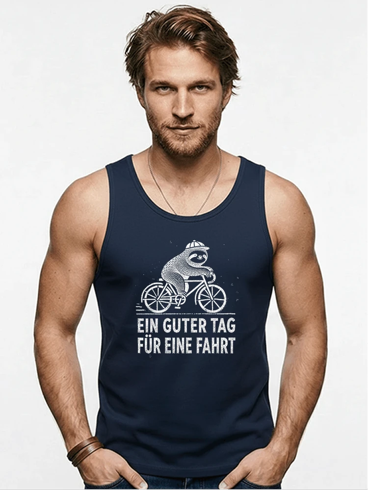 herren damen t shirt fahrrad mit faultier geschenk fr radfahrer tanktop navy