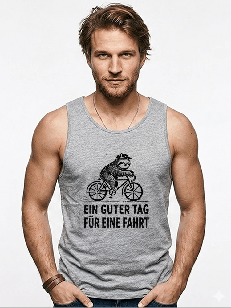 herren damen t shirt fahrrad mit faultier geschenk fr radfahrer tanktop sport grey