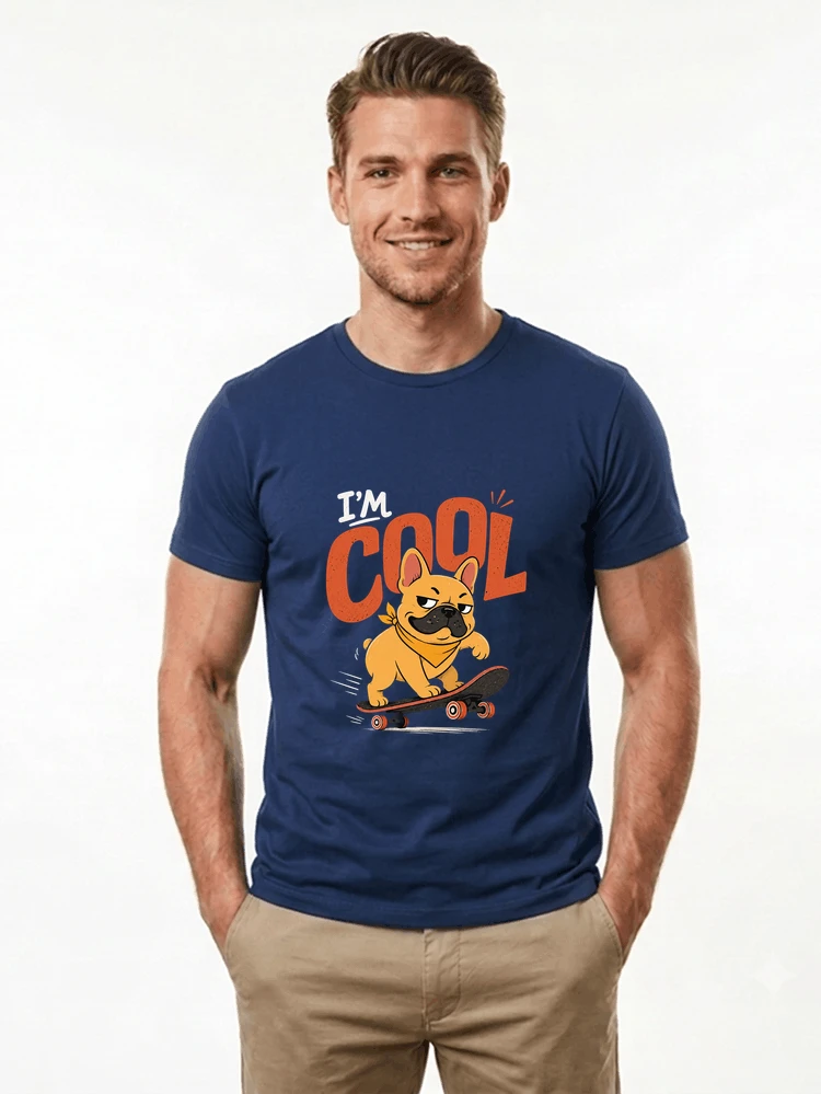 Hundemotiv Shirt Geschenk für Bulldoggen Besitzer & Skater