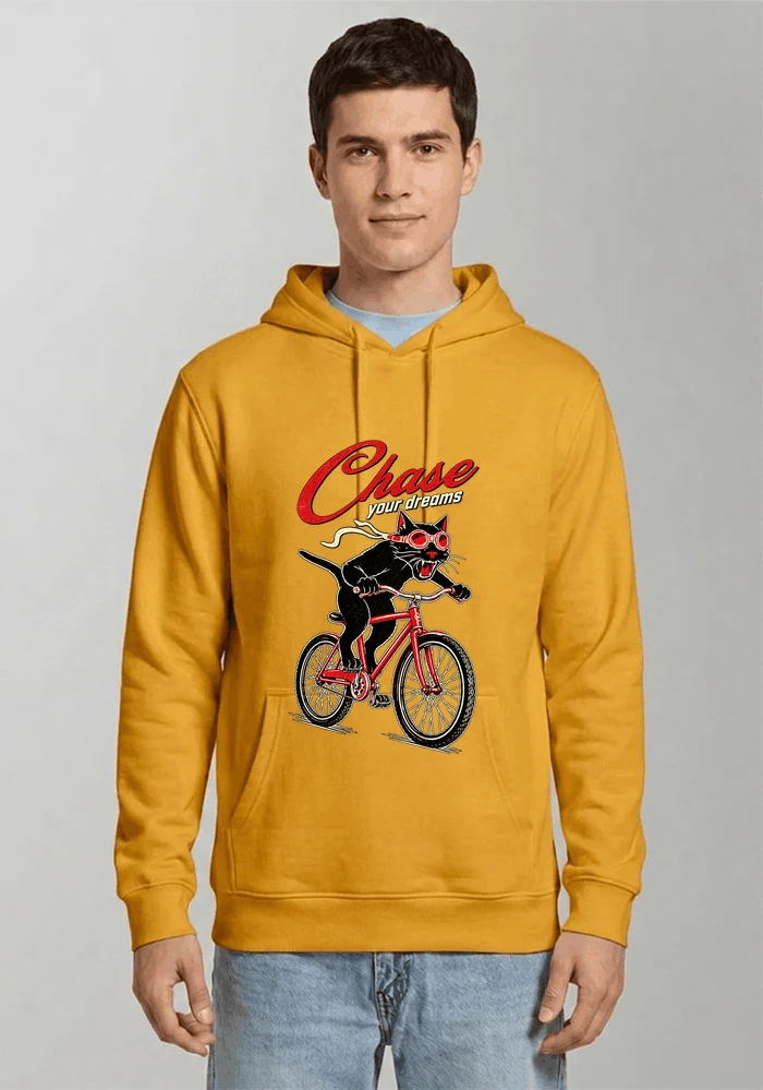 katze auf dem fahrrad shirt cooles radsport damen herren t shirt kapuzenpullover gold