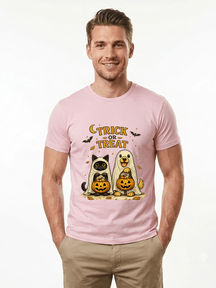 Katzen & Hunde Halloween Shirt Trick or Treat Spooky Süßes Design