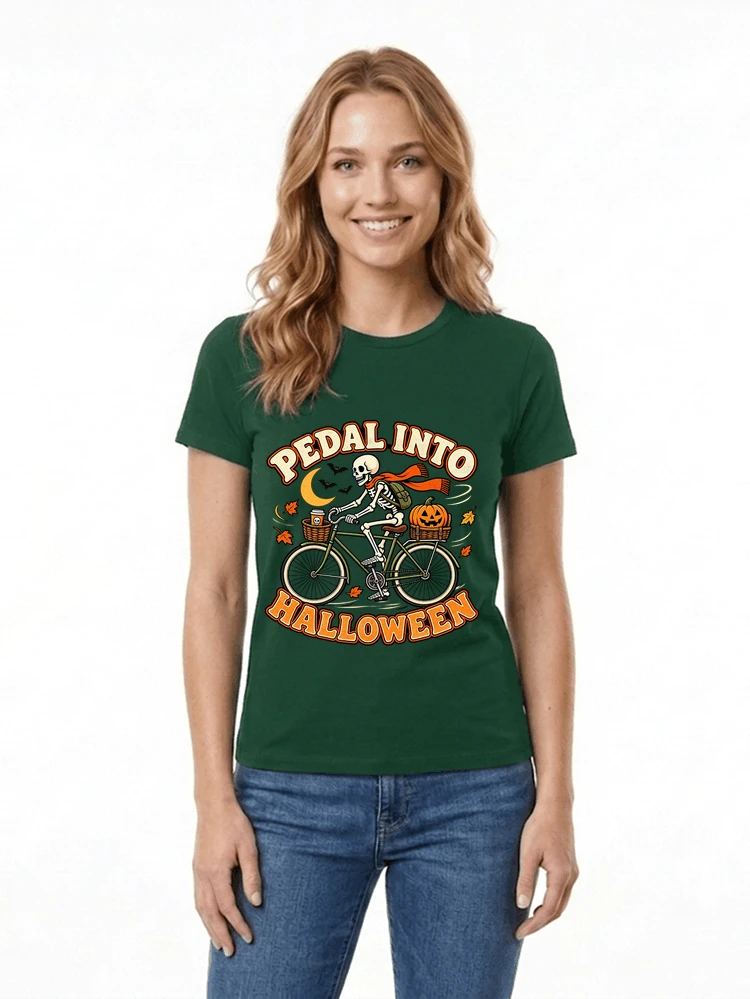 krbis halloween fahrrad t shirtbike tour outfit damen t shirt forest green