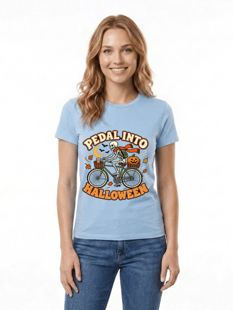 krbis halloween fahrrad t shirtbike tour outfit damen t shirt light blue