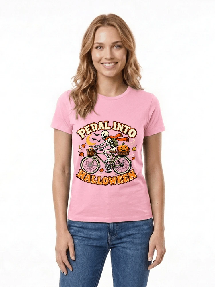krbis halloween fahrrad t shirtbike tour outfit damen t shirt light pink