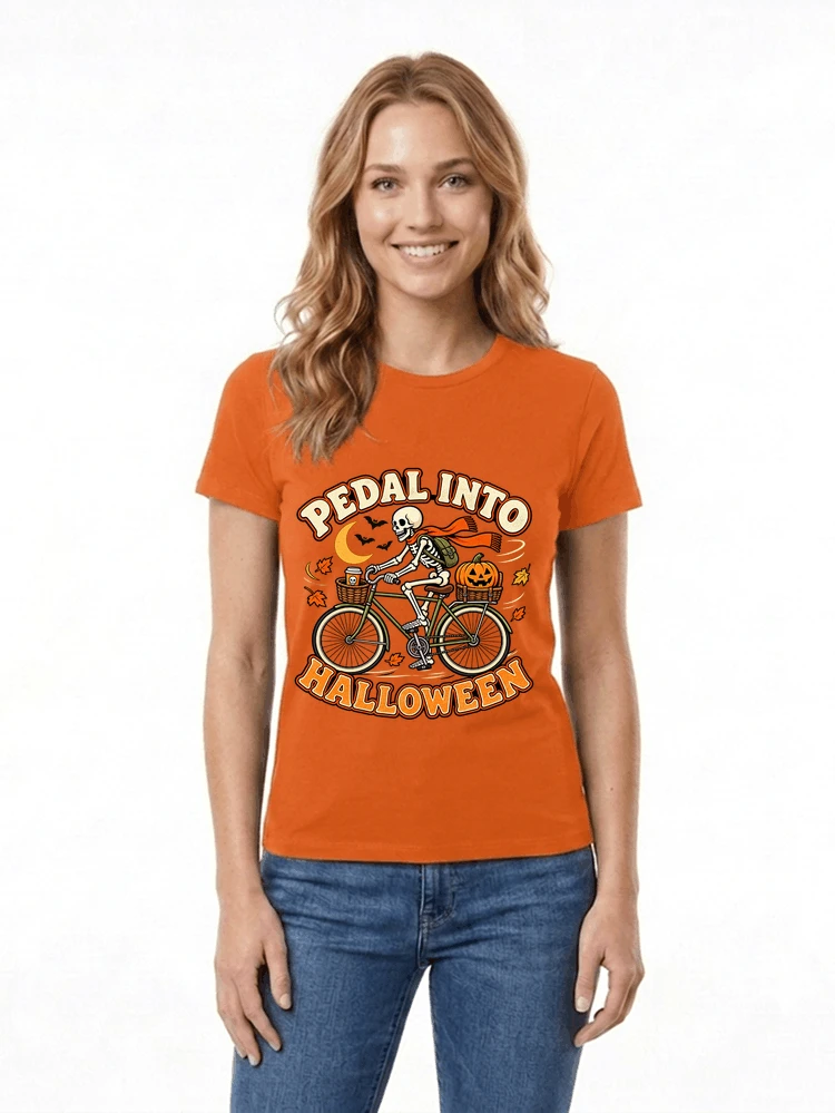 krbis halloween fahrrad t shirtbike tour outfit damen t shirt orange