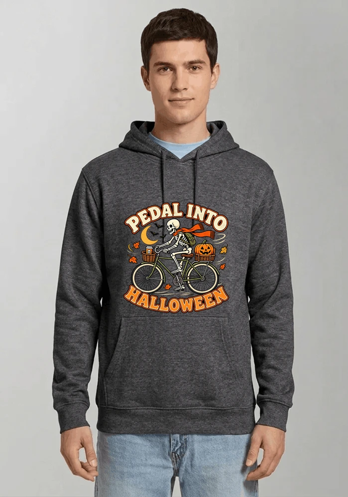 krbis halloween fahrrad t shirtbike tour outfit kapuzenpullover anthracite melange