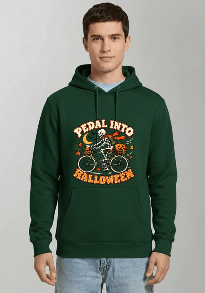 krbis halloween fahrrad t shirtbike tour outfit kapuzenpullover forest green
