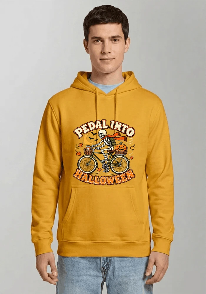 krbis halloween fahrrad t shirtbike tour outfit kapuzenpullover gold