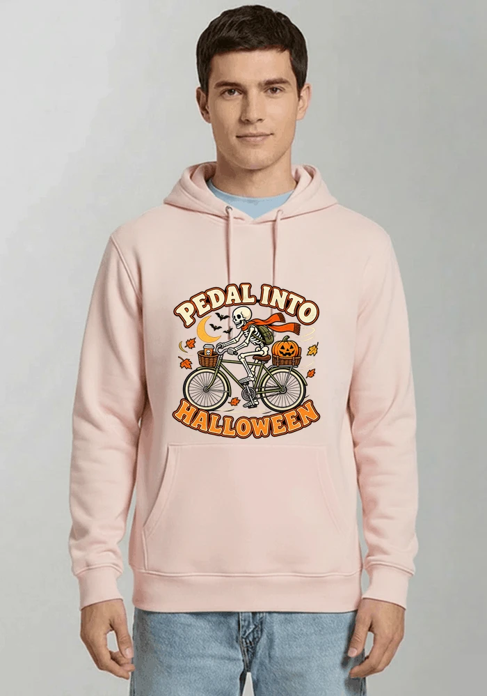 krbis halloween fahrrad t shirtbike tour outfit kapuzenpullover light pink