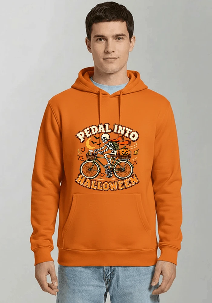 krbis halloween fahrrad t shirtbike tour outfit kapuzenpullover orange
