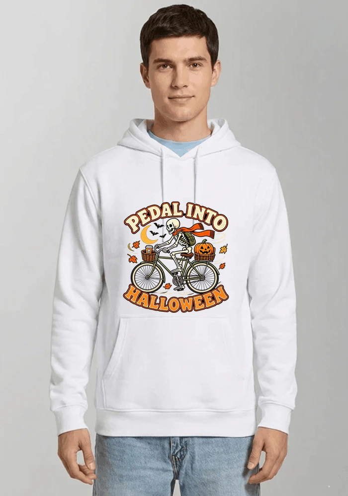 krbis halloween fahrrad t shirtbike tour outfit kapuzenpullover white