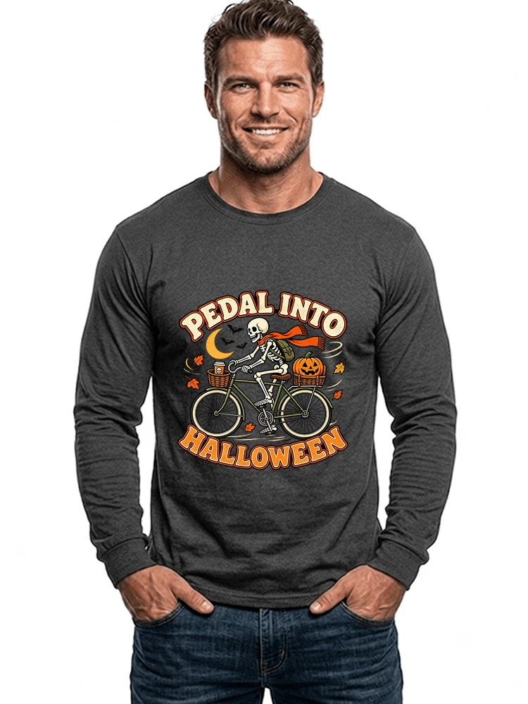 krbis halloween fahrrad t shirtbike tour outfit langarmshirt anthracite melange