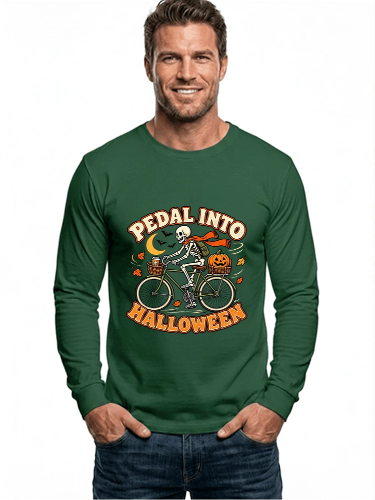 krbis halloween fahrrad t shirtbike tour outfit langarmshirt forest green