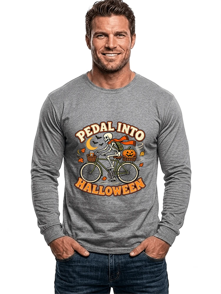 krbis halloween fahrrad t shirtbike tour outfit langarmshirt sport grey