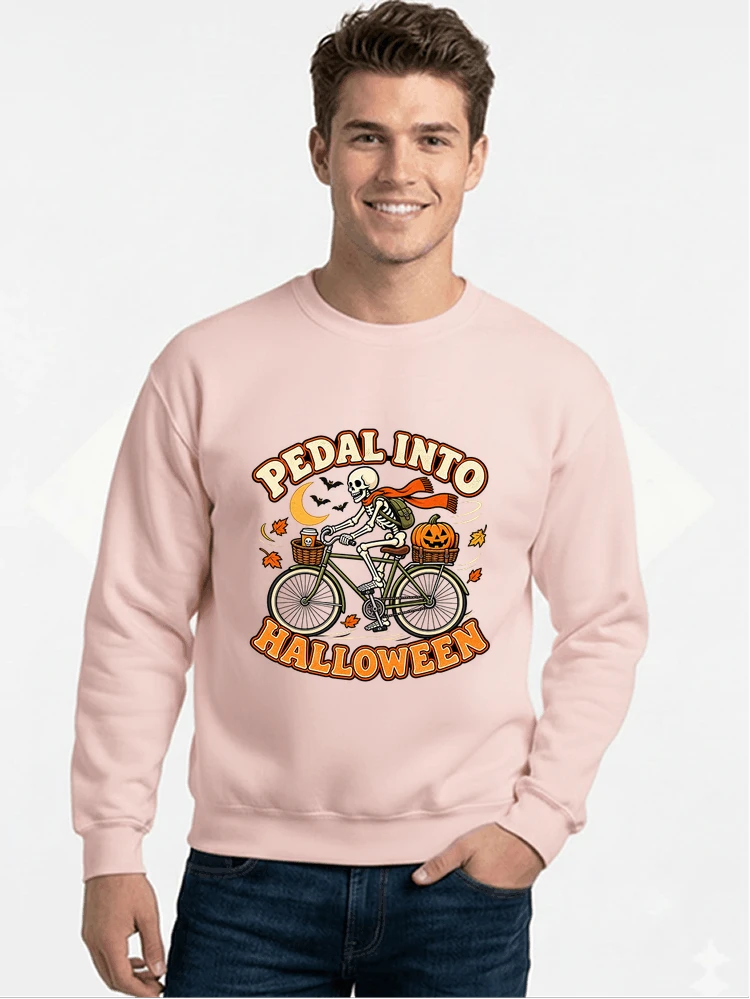 krbis halloween fahrrad t shirtbike tour outfit sweatshirt mit rundhalsausschnitt light pink