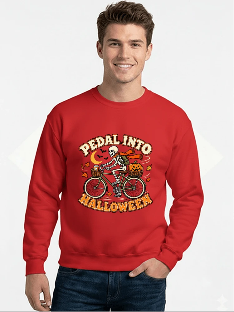 krbis halloween fahrrad t shirtbike tour outfit sweatshirt mit rundhalsausschnitt red