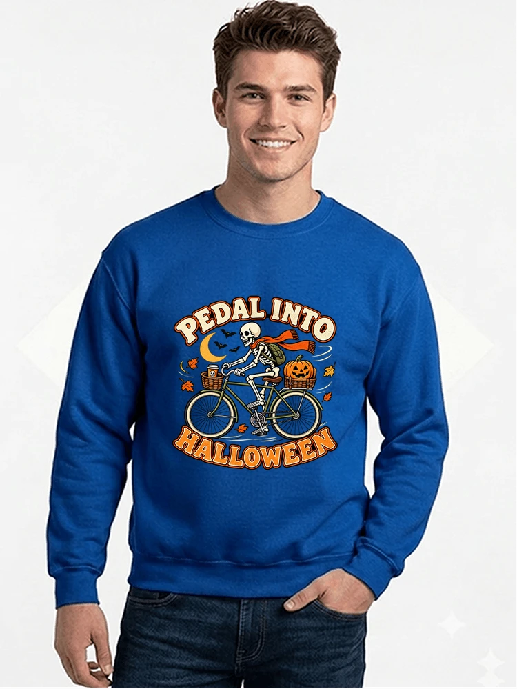krbis halloween fahrrad t shirtbike tour outfit sweatshirt mit rundhalsausschnitt royal blue
