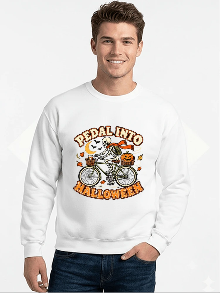 krbis halloween fahrrad t shirtbike tour outfit sweatshirt mit rundhalsausschnitt white