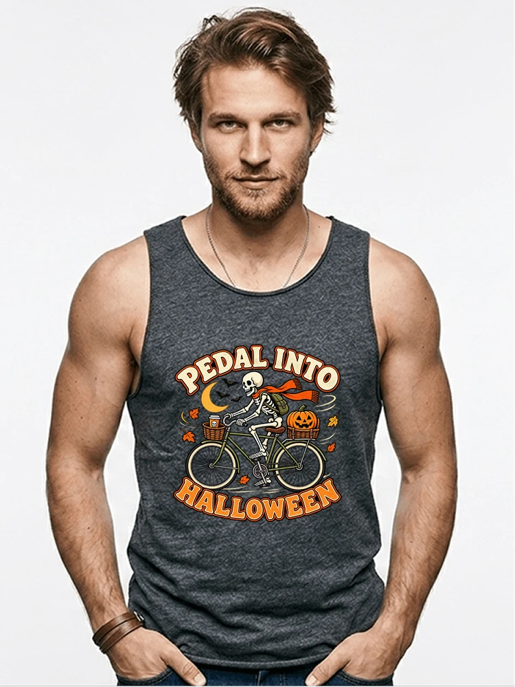 krbis halloween fahrrad t shirtbike tour outfit tanktop anthracite melange