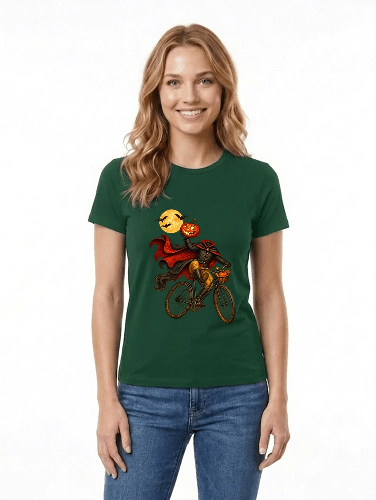 krbis kopf fahrrad halloween shirt outfit fr radfahrer damen t shirt forest green