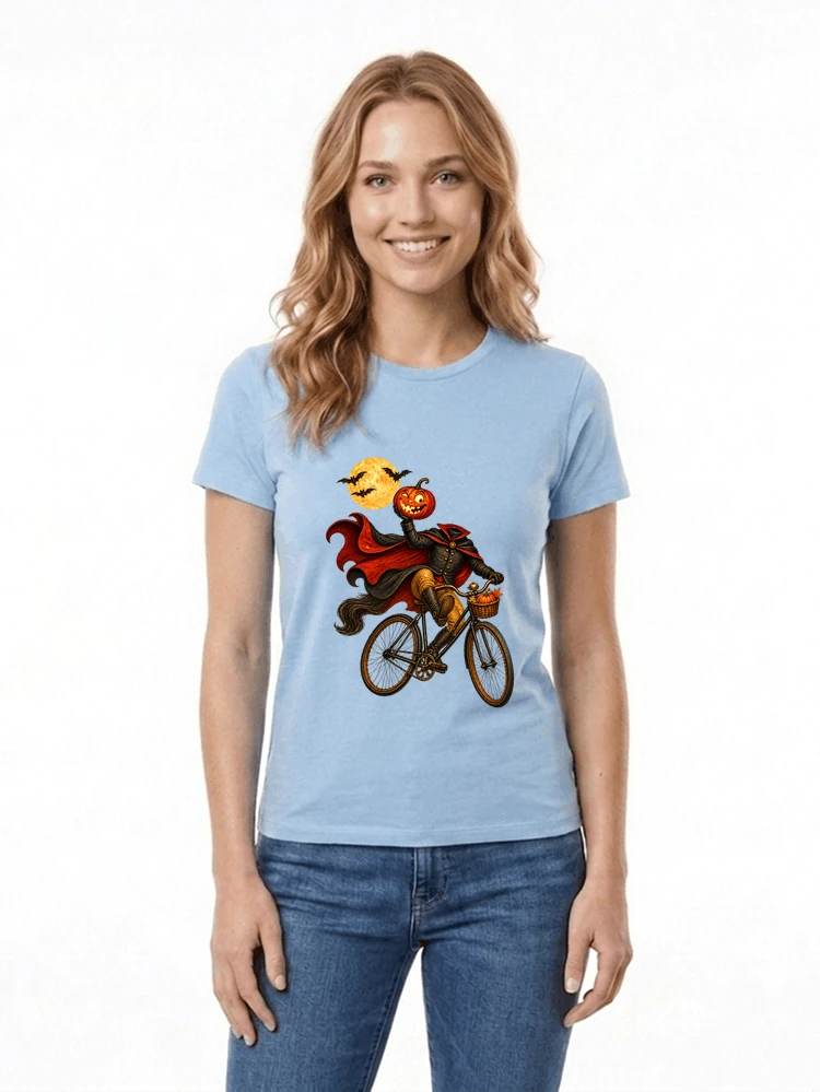 krbis kopf fahrrad halloween shirt outfit fr radfahrer damen t shirt light blue