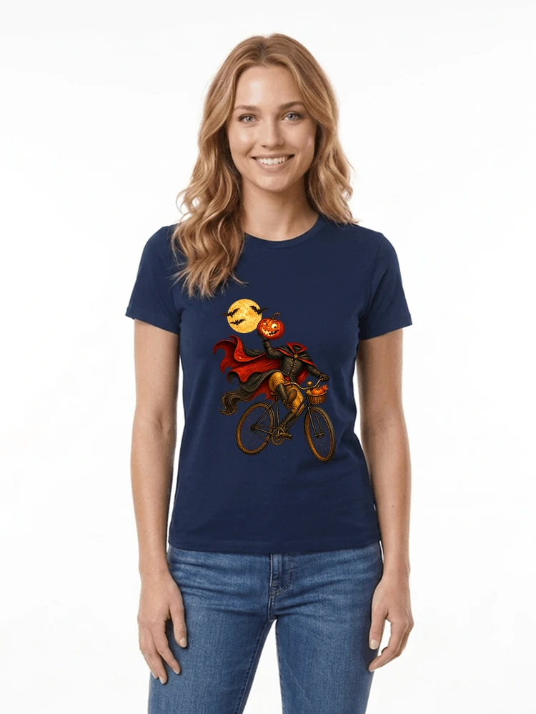 krbis kopf fahrrad halloween shirt outfit fr radfahrer damen t shirt navy