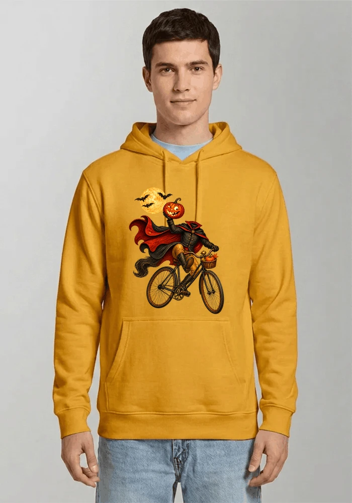 krbis kopf fahrrad halloween shirt outfit fr radfahrer kapuzenpullover gold