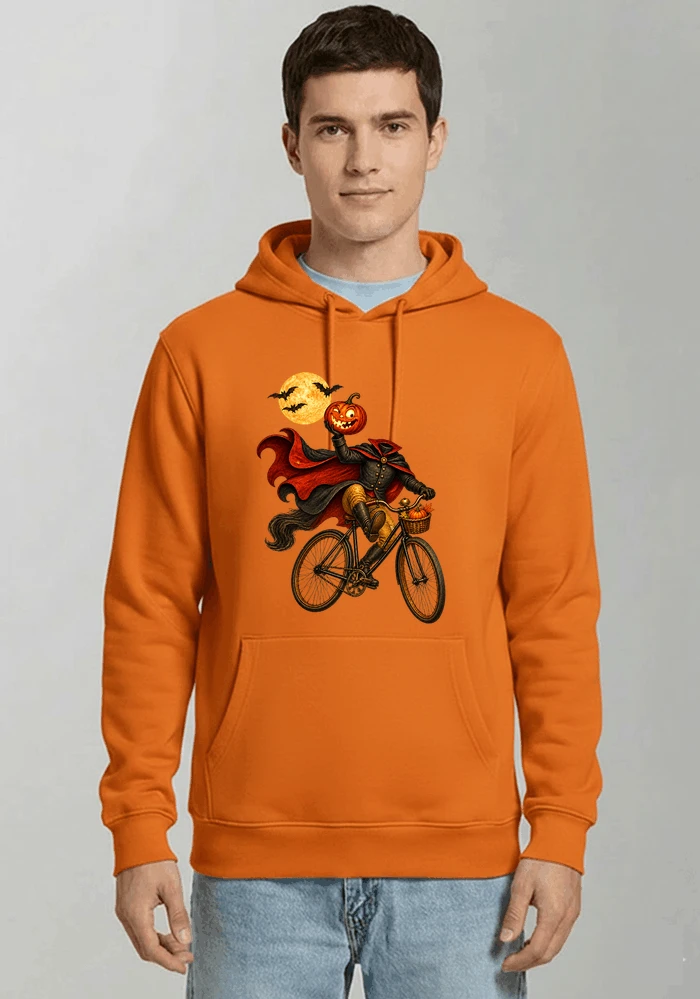 krbis kopf fahrrad halloween shirt outfit fr radfahrer kapuzenpullover orange