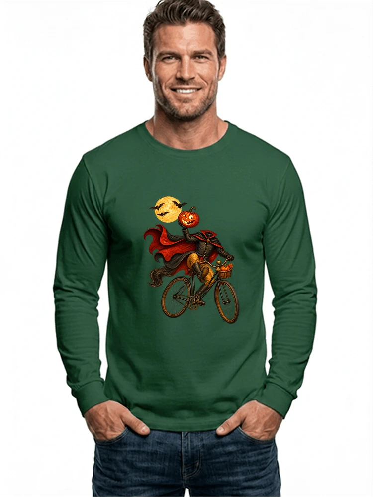 krbis kopf fahrrad halloween shirt outfit fr radfahrer langarmshirt forest green