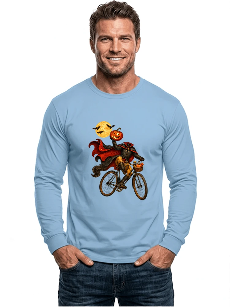 krbis kopf fahrrad halloween shirt outfit fr radfahrer langarmshirt light blue