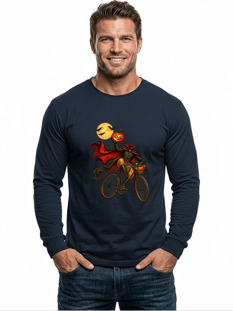 krbis kopf fahrrad halloween shirt outfit fr radfahrer langarmshirt navy