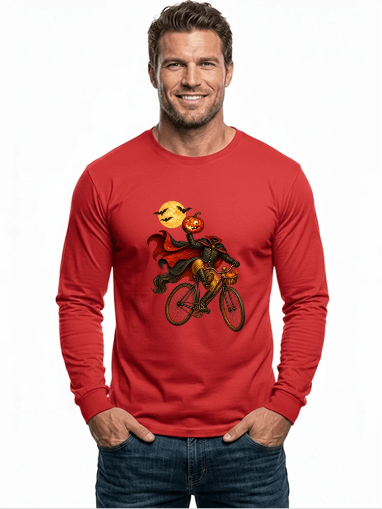 krbis kopf fahrrad halloween shirt outfit fr radfahrer langarmshirt red