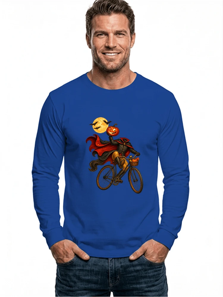 krbis kopf fahrrad halloween shirt outfit fr radfahrer langarmshirt royal blue